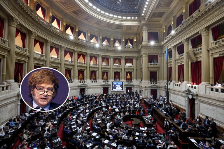 Javier Milei e o Senado argentino
