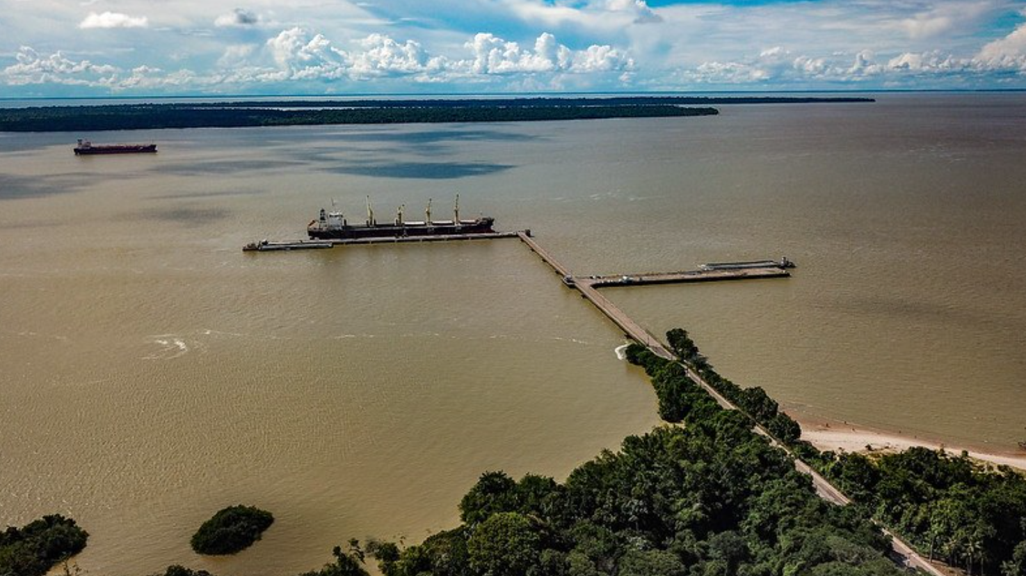 Porto de Outeiro está em obras para receber os navios cruzeiros que hospedarão negociadores da COP30