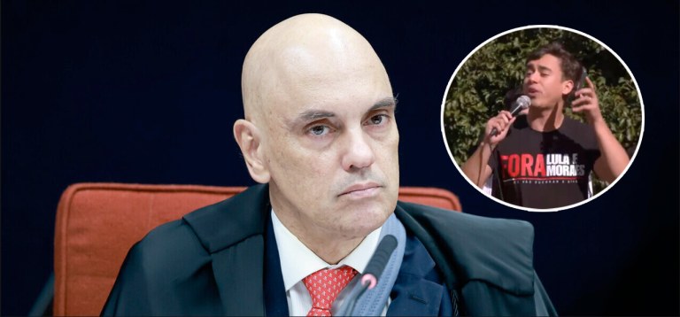 Alexandre de Moraes e Nikolas Ferreira
