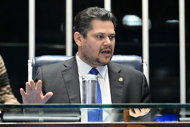 O presidente do Senado, Davi Alcolumbre - 7/8/25