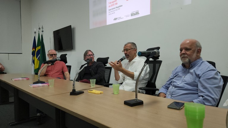 Da esq. para a dir.: Tulio Velho Barreto, Rossini Barreira, Jamil Chade e Rogério Robalinho