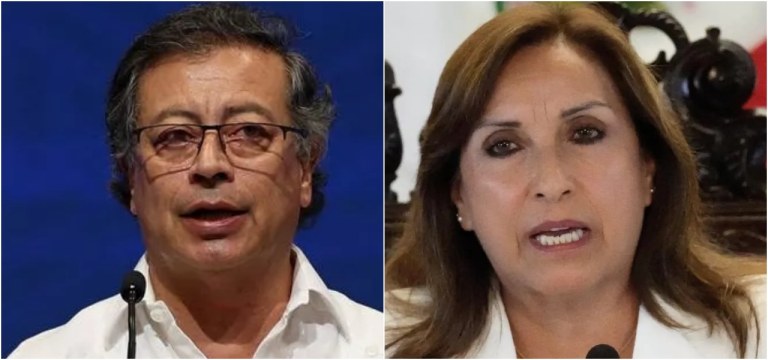 Gustavo Petro e Dina Boluarte