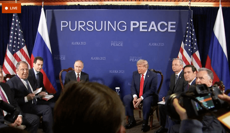 Vladimir Putin e Donald Trump no Alasca