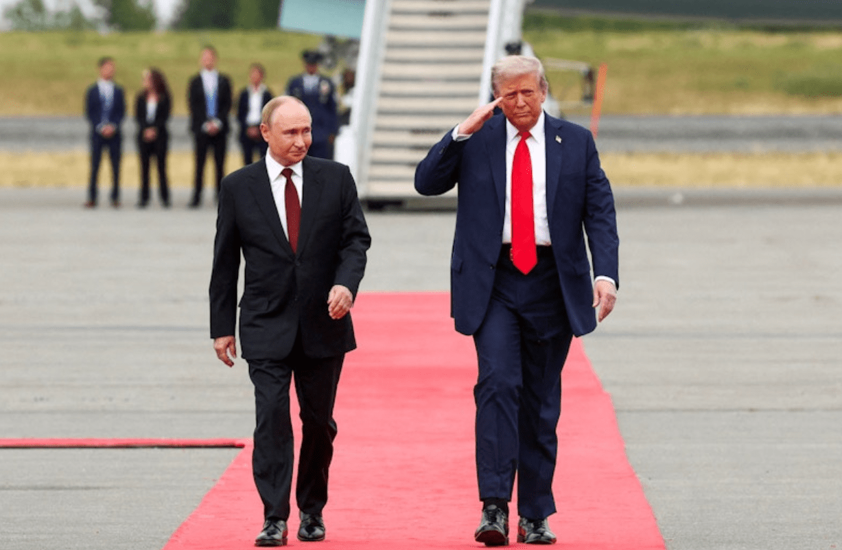 Trump e Putin em Anchorage, Alasca, EUA, 15 de agosto de 2025