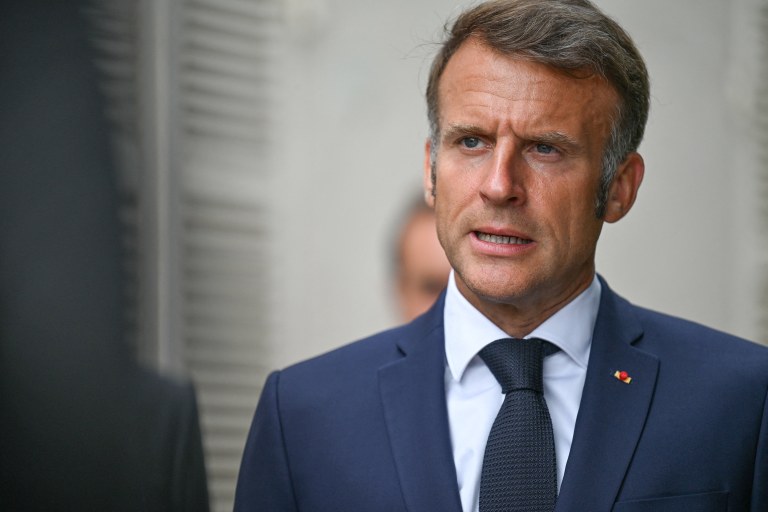 Presidente francês Emmanuel Macron - 13/8/2025