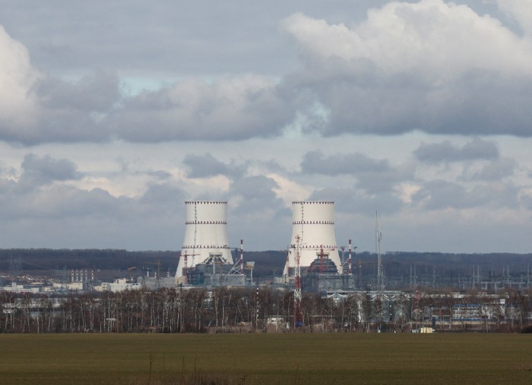 Usina Nuclear de Kursk (KNPP) vista da cidade de Kurchatov, na região de Kursk, Rússia - 19/03/2025
