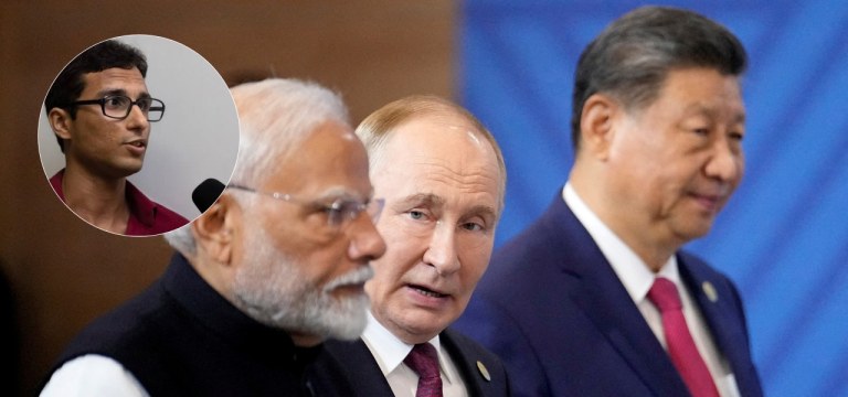 Professor Eden Pereira, Narendra Modi, Vladimir Putin e Xi Jinping