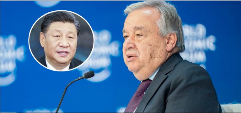 Xi Jinping e Antonio Guterres