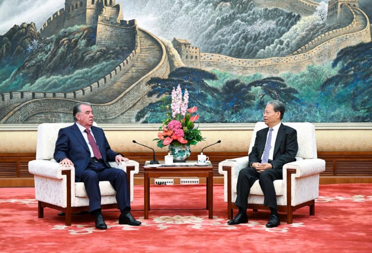 Chefe do Legislativo chinês reúne-se com presidente tadjique