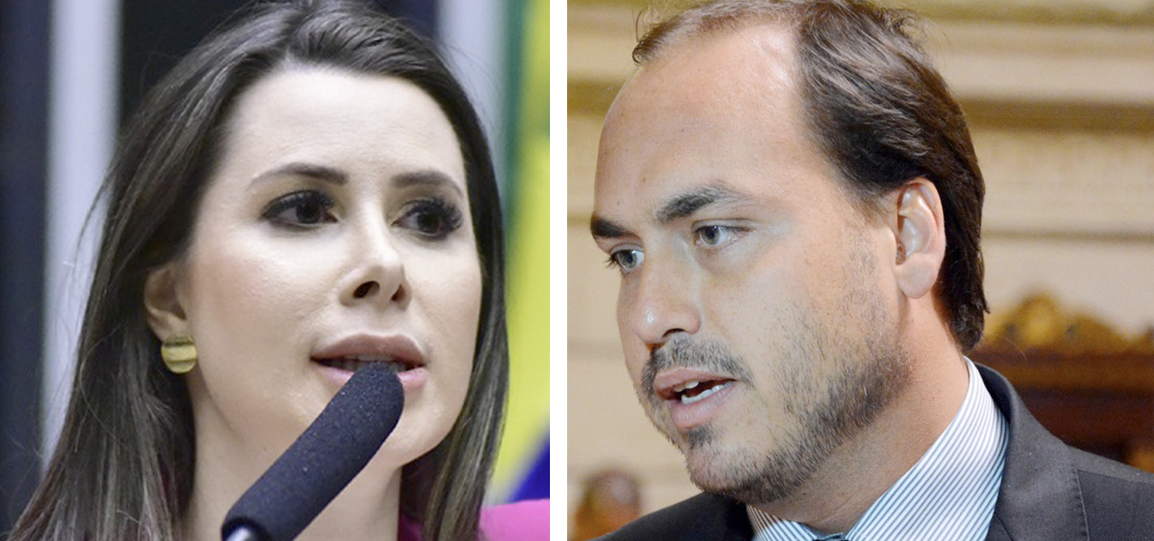 Caroline de Toni e Carlos Bolsonaro