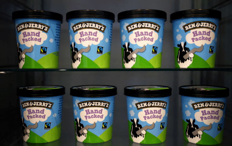 Sorvetes da marca Ben & Jerry