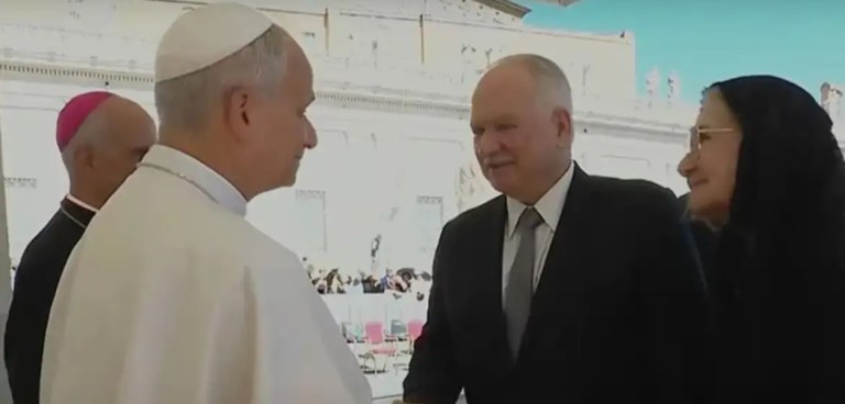 Papa Leão XIV e Edson Fachin
