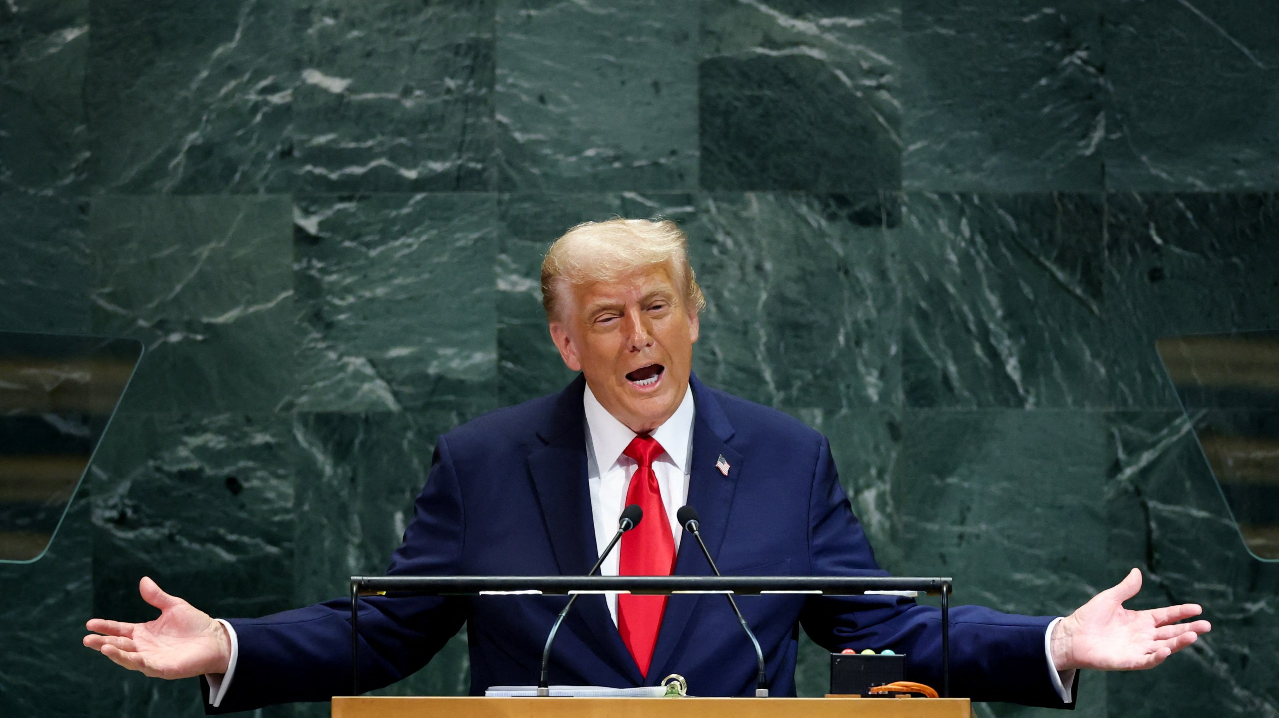 Donald Trump em discurso na ONU
23/9/2025