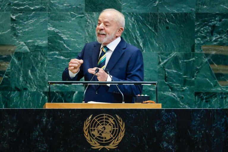 Nova York (NY), 23/09/2025 - Presidente Luiz Inácio Lula da Silva, durante a abertura do Debate Geral da 80.ª Sessão Ordinária da Assembleia Geral das Nações Unidas