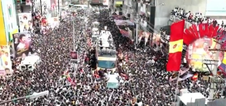 Comício em Tamil Nadu, na Índia