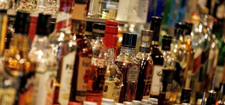 Garrafas de bebidas alcoólicas