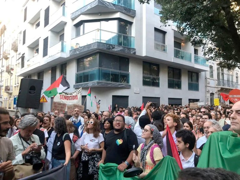 Ato pró-Palestina em Portugal