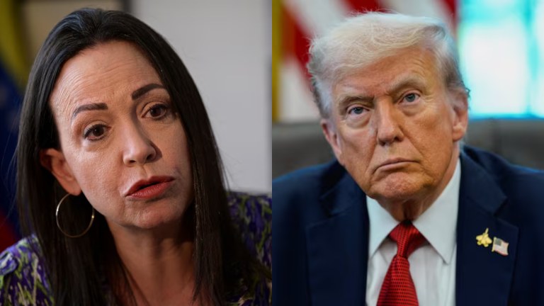 María Corina Machado e Donald Trump