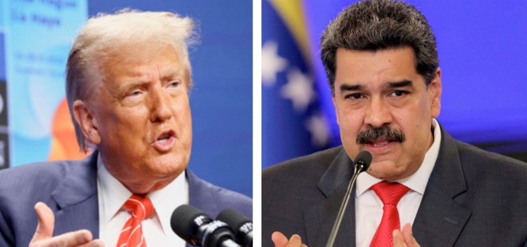 Donald Trump e Nicolás Maduro