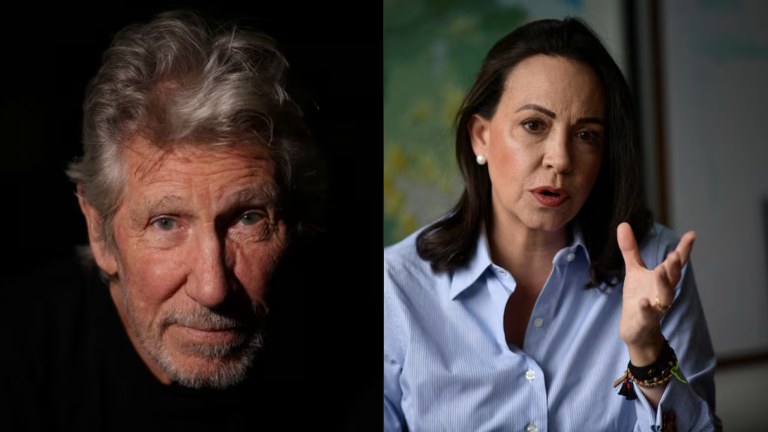 Roger Waters e María Corina Machado