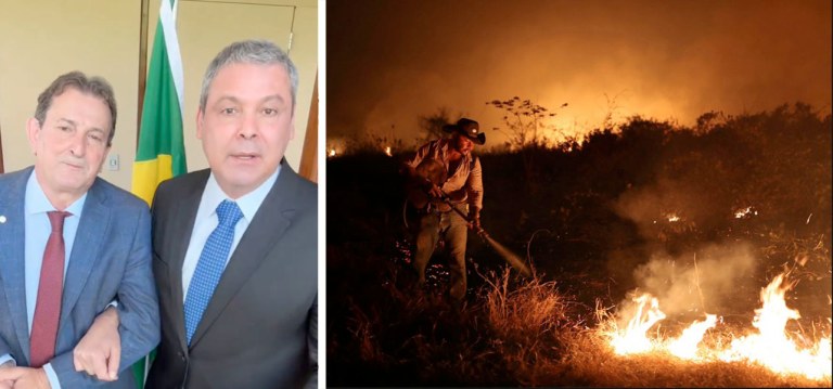 Nilto Tatto, Lindbergh Farias e uma área sendo devastada