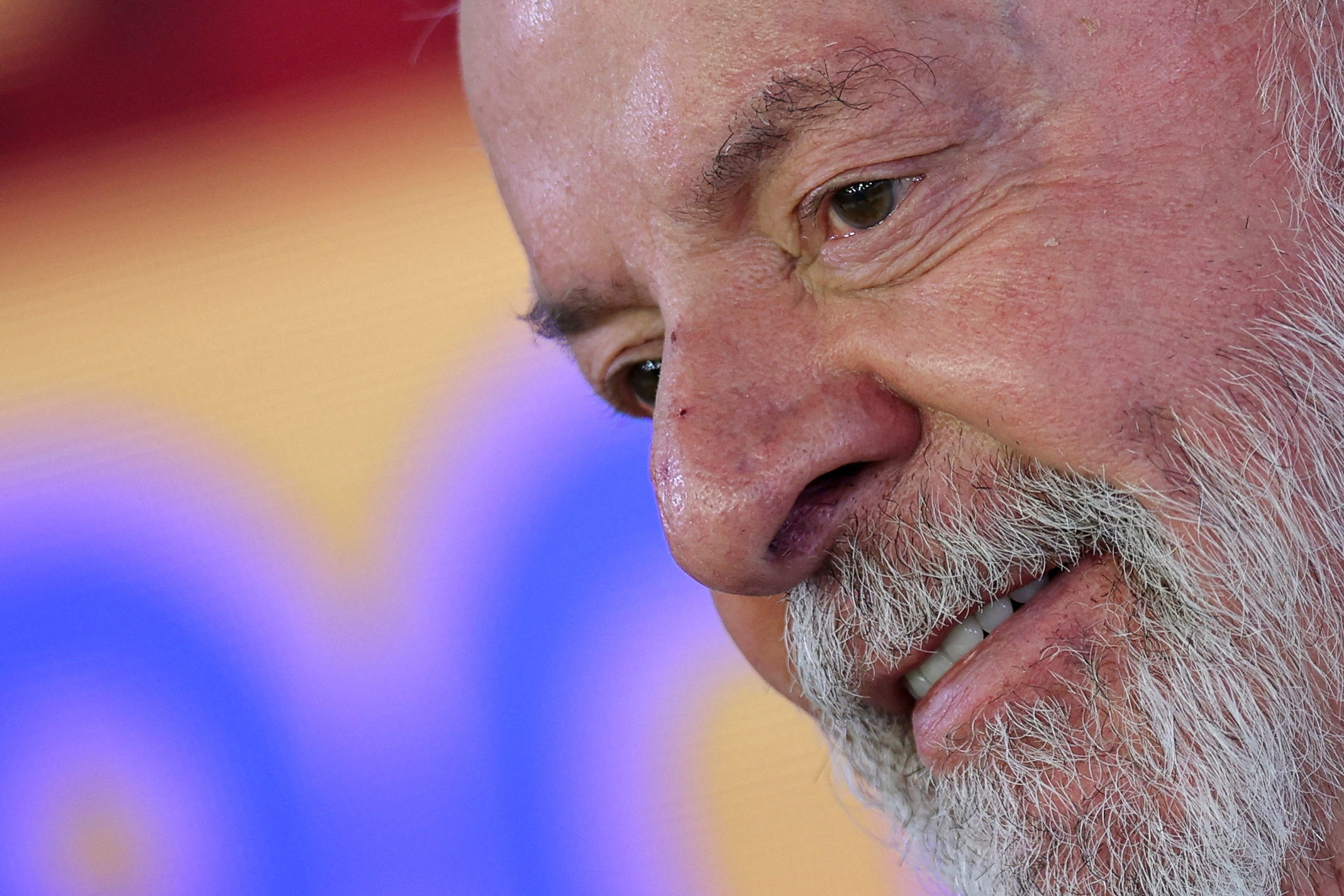 O presidente Luiz Inácio Lula da Silva em cerimônia no Palácio do Planalto, em Brasília - 08/10/2025