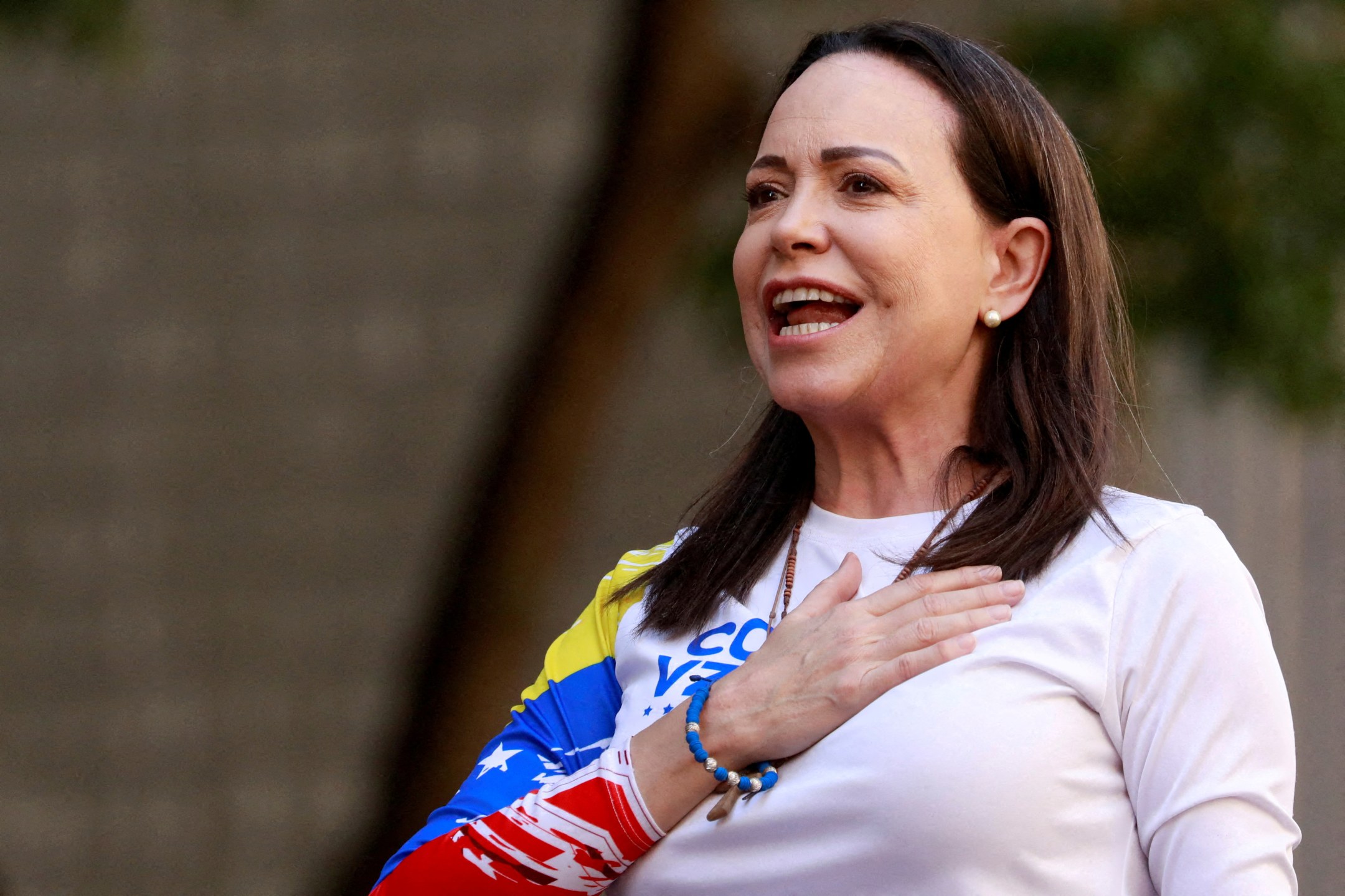 Líder da oposição venezuelana María Corina Machado
09/01/2025
