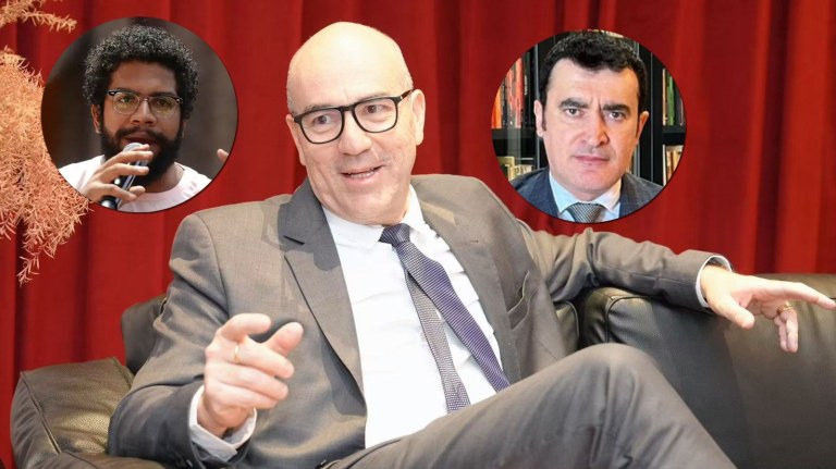 Leonardo Attuch foi processado por Jones Manoel (esq.) após defender Alysson Mascaro (dir)