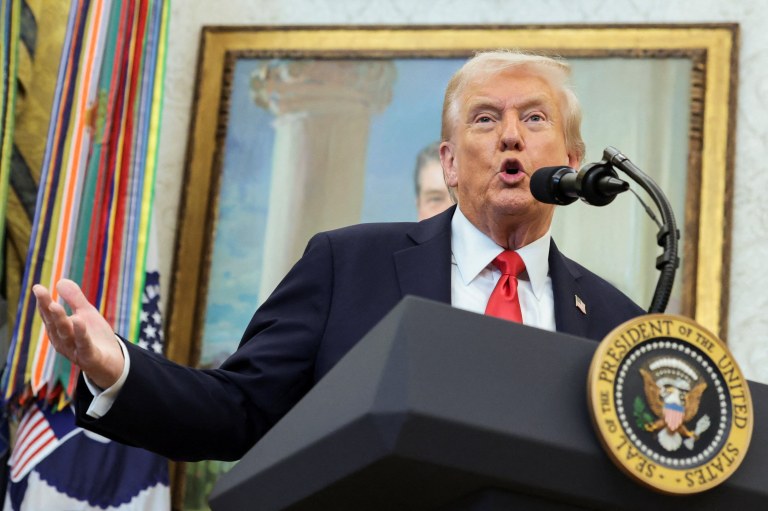 O presidente dos EUA, Donald Trump - 16/10/2025
