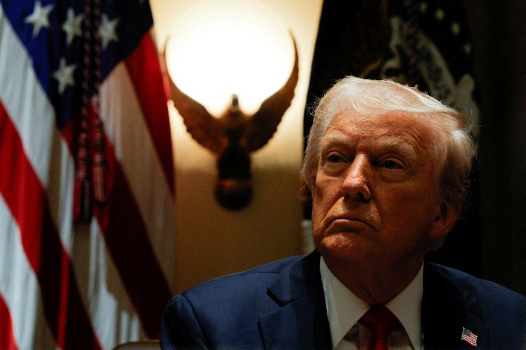O presidente dos EUA, Donald Trump, na Casa Branca - 26/02/2025