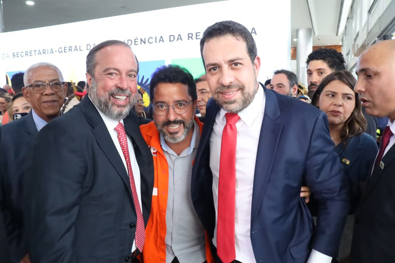 Alexandre Silveira, Deyvid Bacelar e Guilherme Boulos