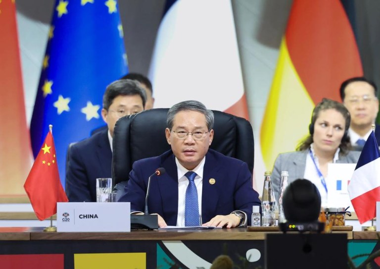 Premiê chinês pede que G20 se lute por cooperação global mais ampla para desenvolvimento