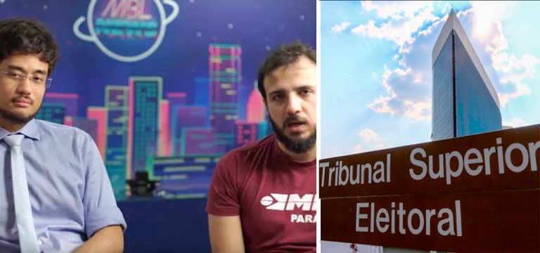 Kim Kataguiri e Renan Santos, cofundadores do MBL, e o TSE