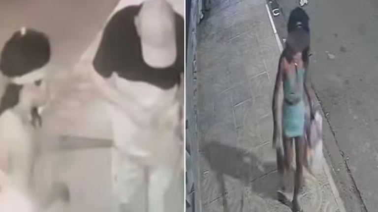 Suspeito de matar idoso usava vestido azul e uma peruca preta em São Vicente