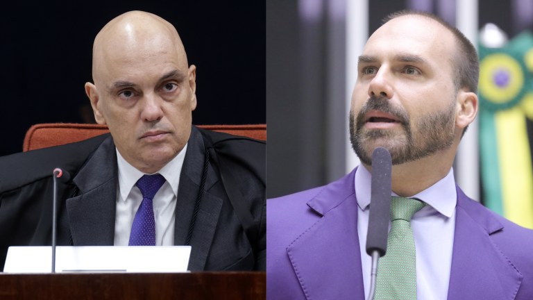Alexandre de Moraes e Eduardo Bolsonaro