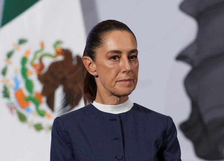 A presidente do México, Claudia Sheinbaum, durante entrevista coletiva na Cidade do México - 03/11/2025