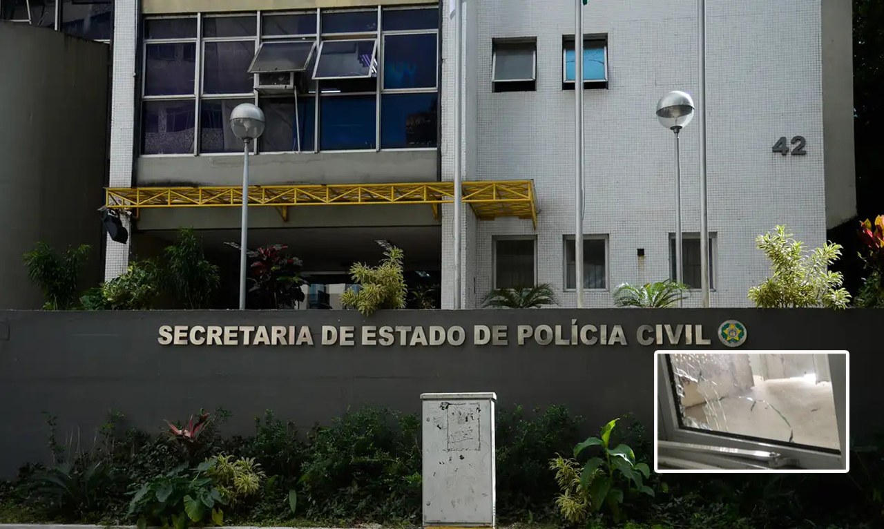 Órgão do governo do estado do Rio e, em menor destaque, uma escola baleada