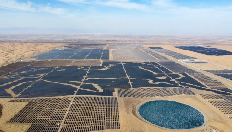 Projeto fotovoltaico em Ordos, na China