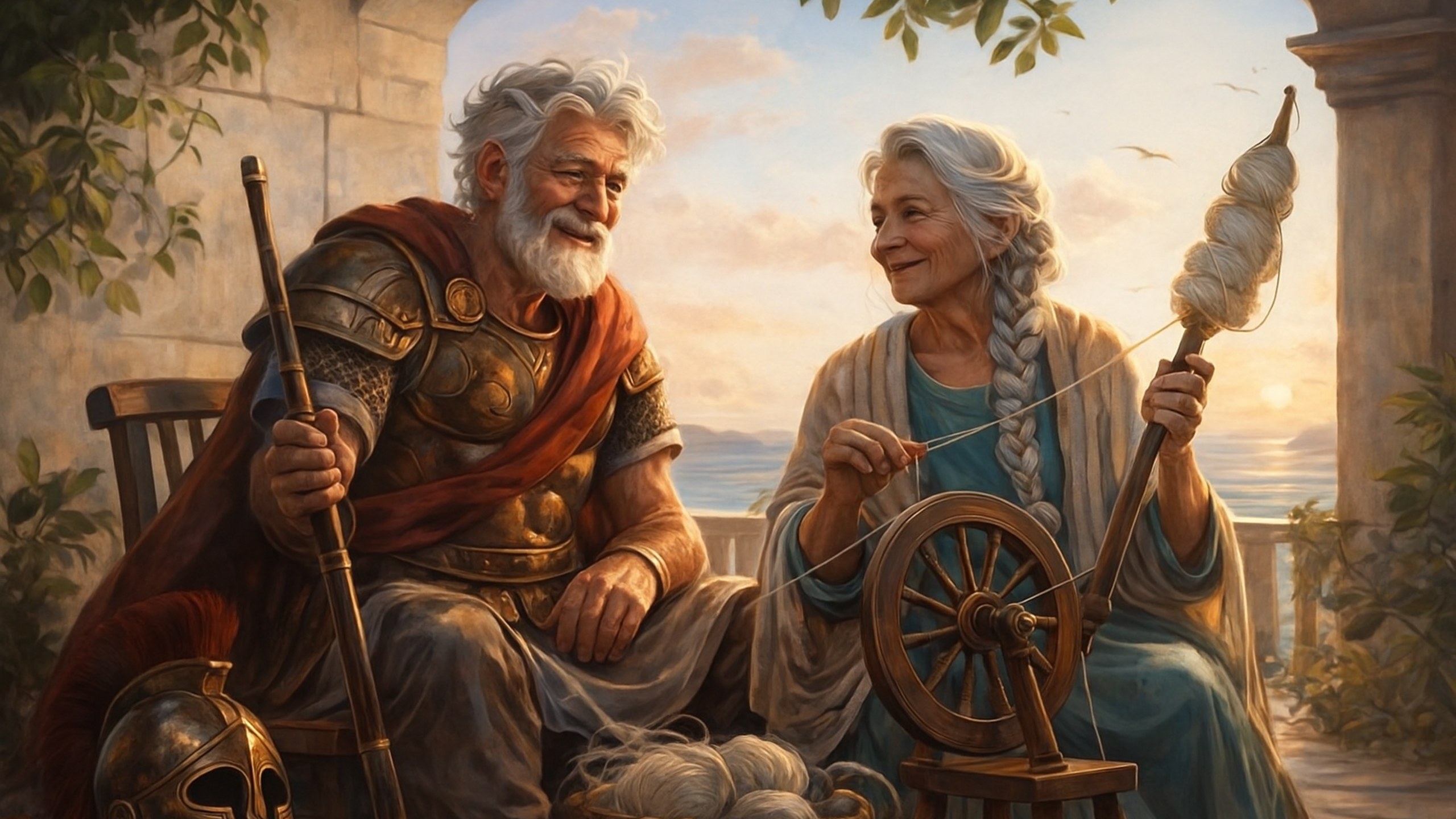 Representação de Ulisses e Penélope