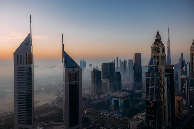 Vista de Dubai, nos Emirados Árabes Unidos