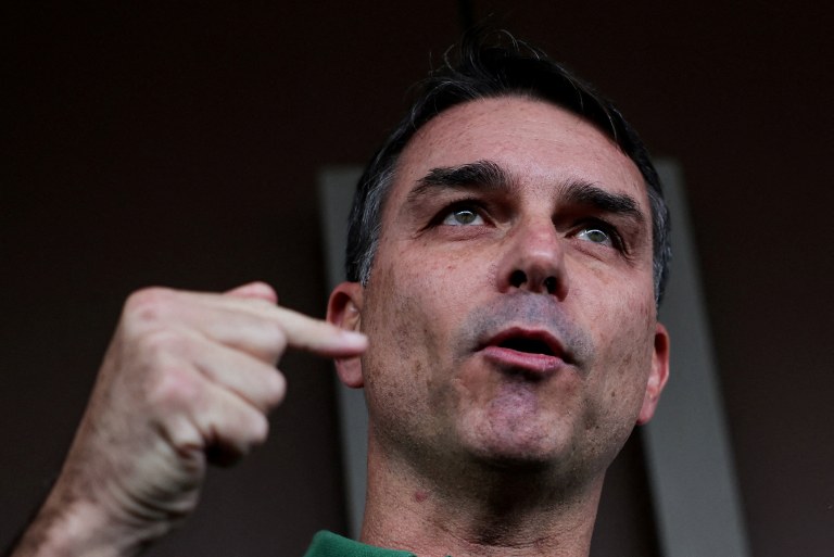 O senador Flávio Bolsonaro em Brasília - 7/12/2025