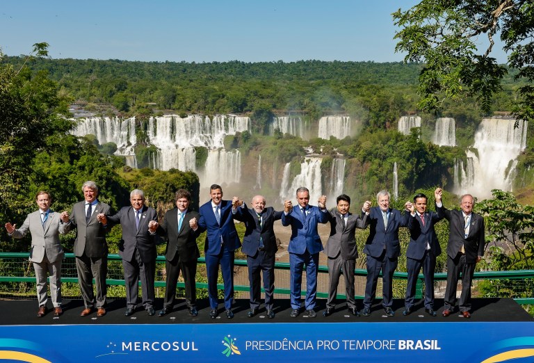 Presidentes na cúpula do Mercosul