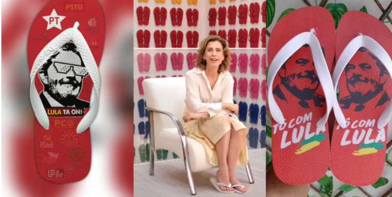 Anúncio de chinelo vira símbolo de luta política nas redes sociais