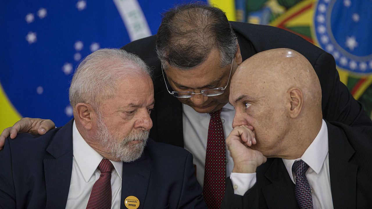 Lula, Flávio Dino e Alexandre de Moraes