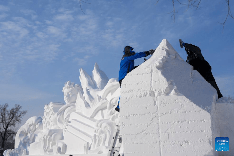 Começa a 28ª Competição Internacional de Esculturas de Neve em Harbin
