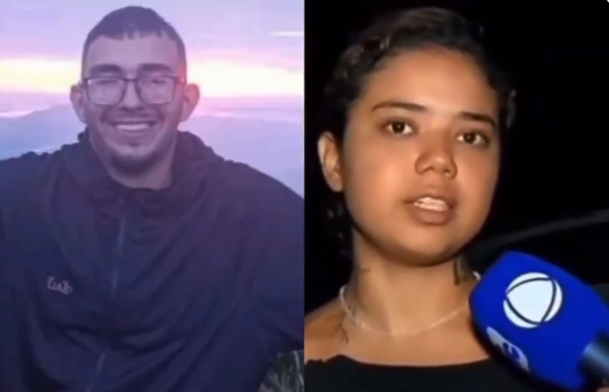 Thayane Smith e o amigo Roberto Farias
