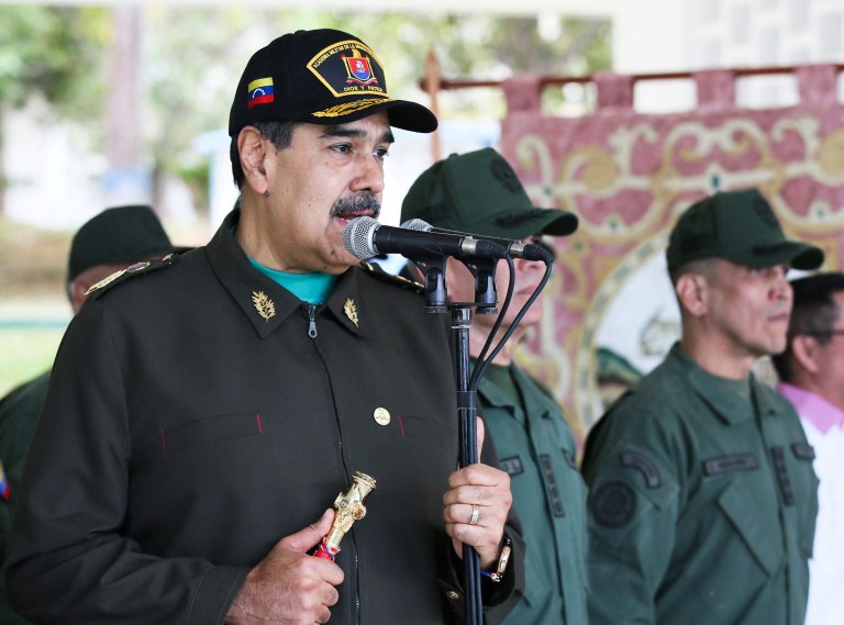O presidente venezuelano Nicolás Maduro durante evento militar em La Guaira - 28/12/2025