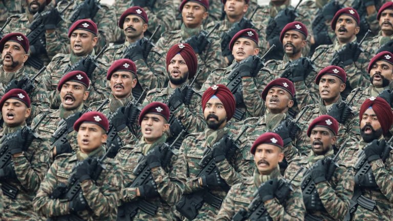 Soldados do exército da Índia