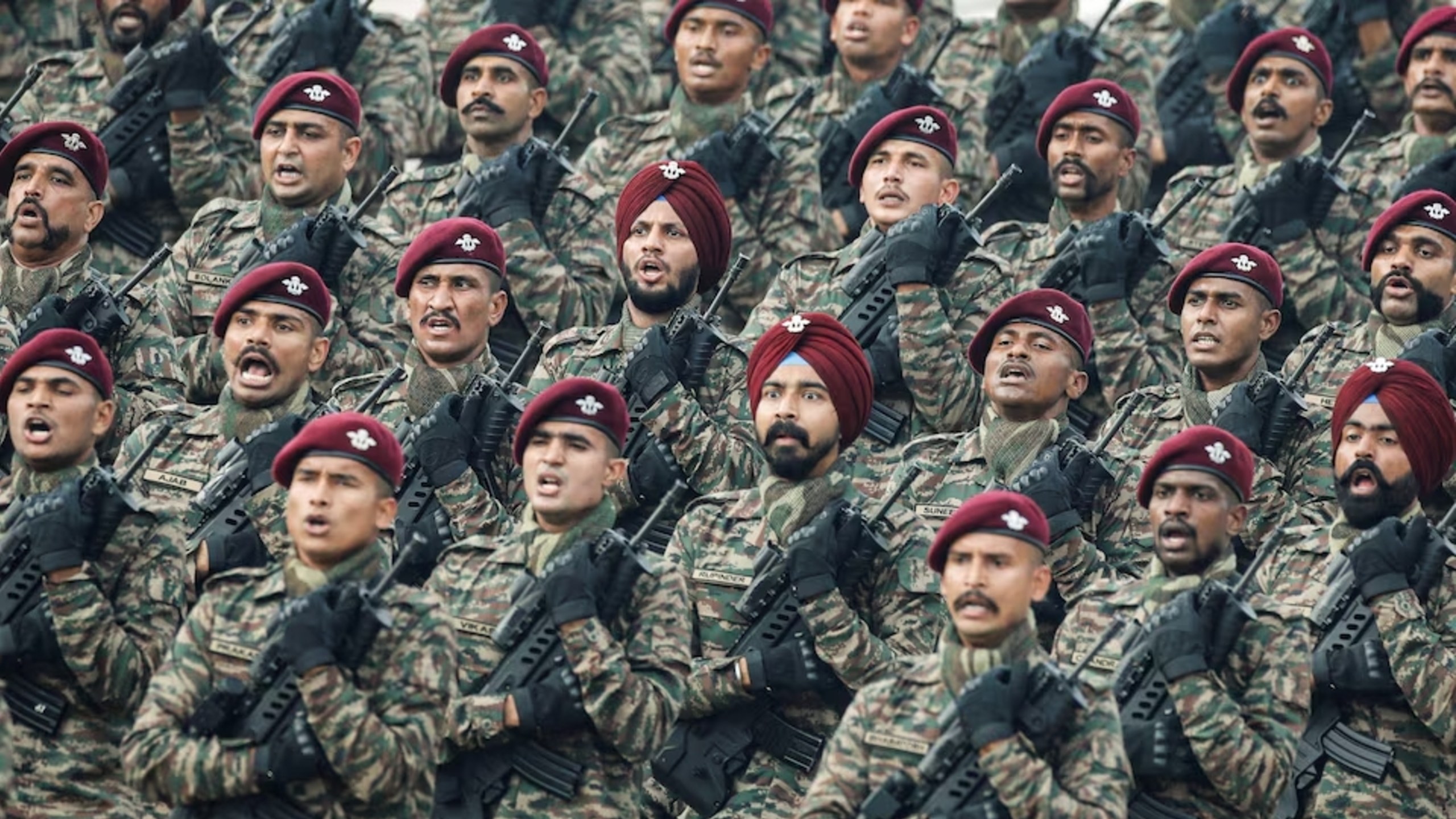 Soldados do exército da Índia