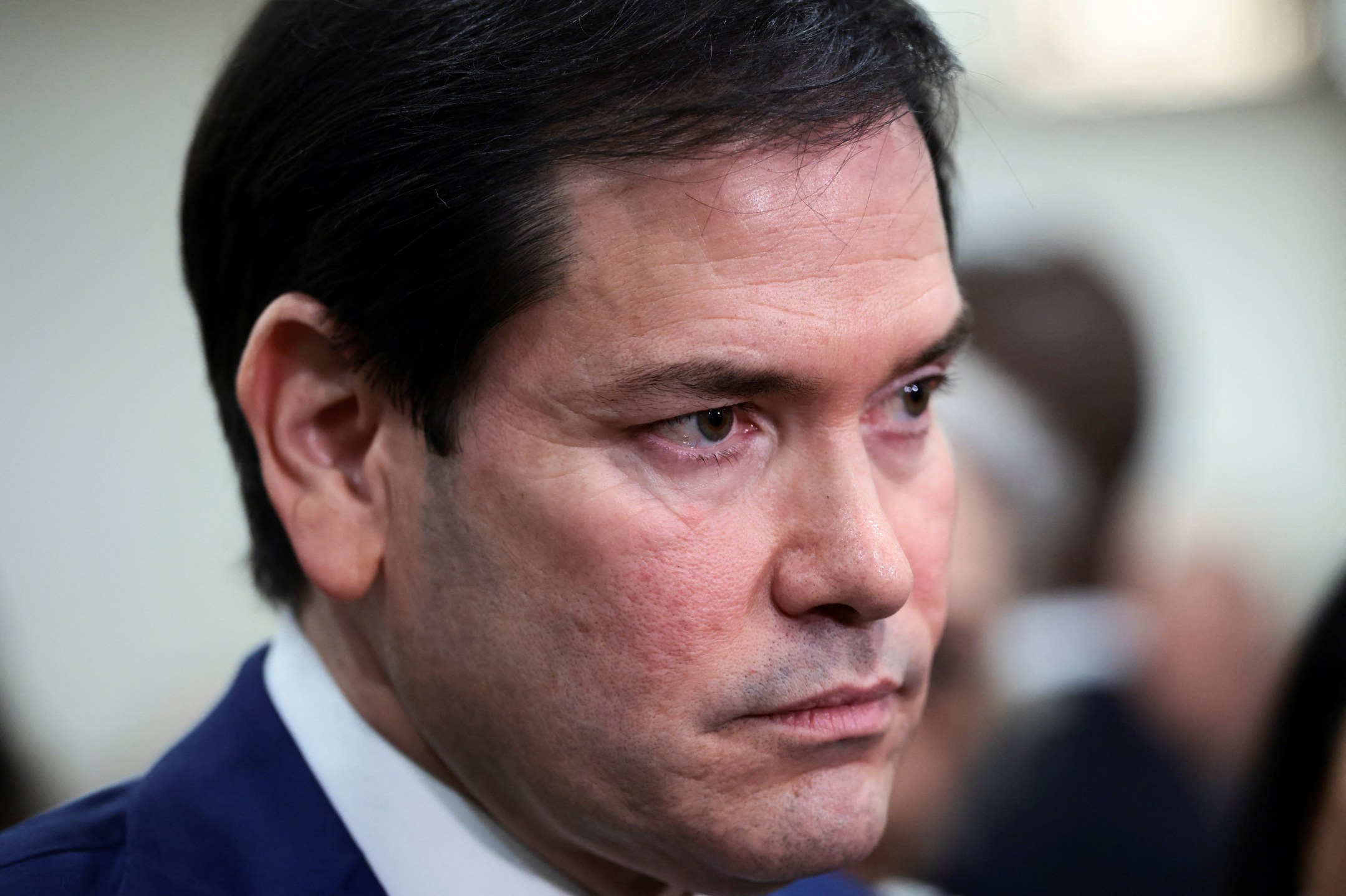 O secretário de Estado dos EUA, Marco Rubio, durante reunião com parlamentares em Washington, D.C., EUA, sobre ataque dos EUA à Venezuela - 07/01/2026